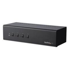 StarTech.com Switch KVM de 4 Puertos para Dos Monitores DVI con Hub USB 3.0 - Imagen 1
