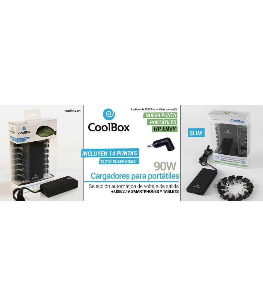 CoolBox FALCOONB90US adaptador e inversor de corriente Interior 90 W Negro - Imagen 12