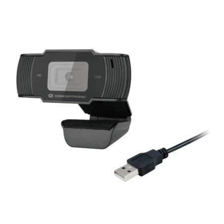 Webcam hd conceptronic amdis05b - 720p ( 1080 interpolado) - usb 2.0 - 30 fps - angulo vision 68º - microfono integrado