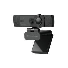 Webcam 4k conceptronic amdis07b 8.3mp -  4k ultra hd - usb - angulo vision 80º - enfoque automatico - doble microfono integrado 