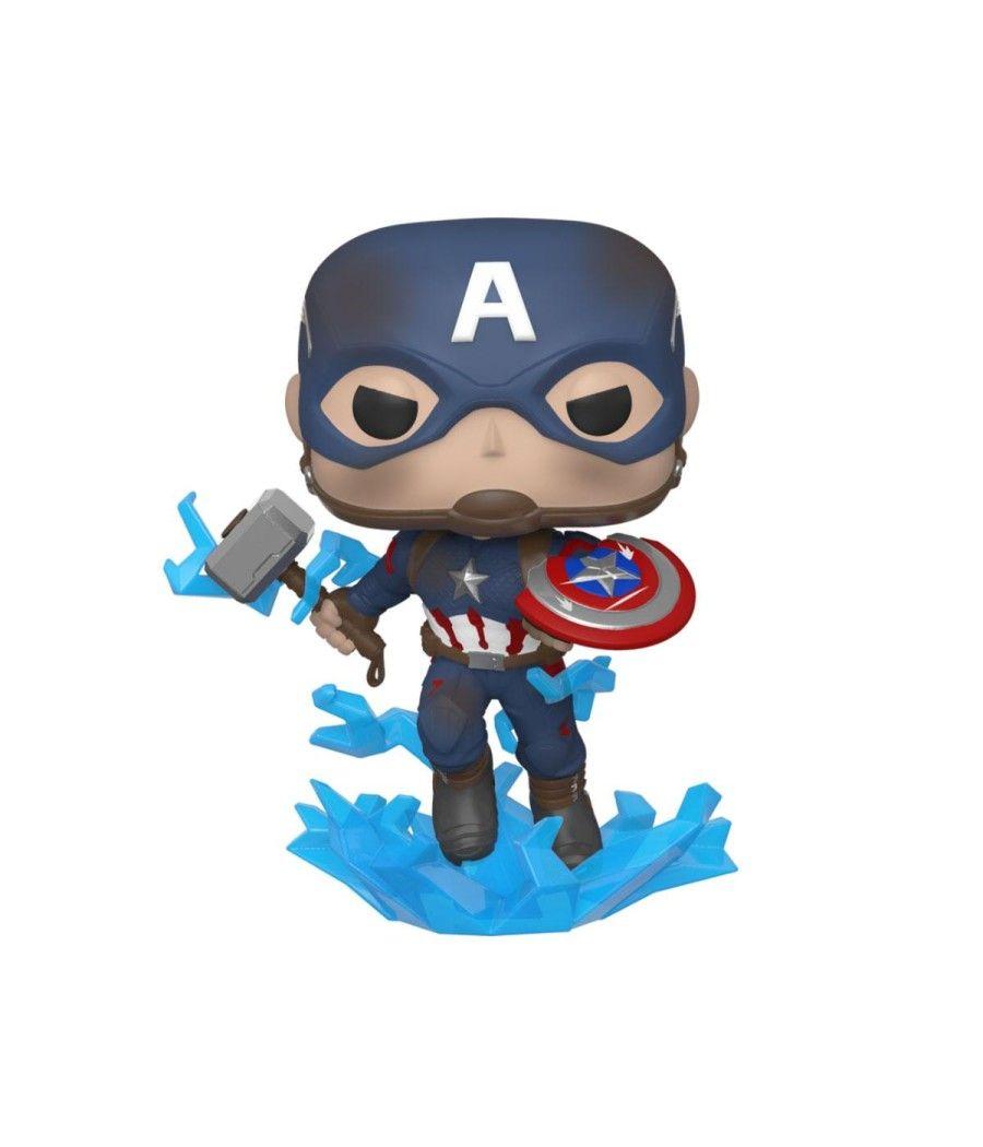 Funko pop marvel los vengadores endgame capitan america con escudo roto & mjolnir 45137 - Imagen 1