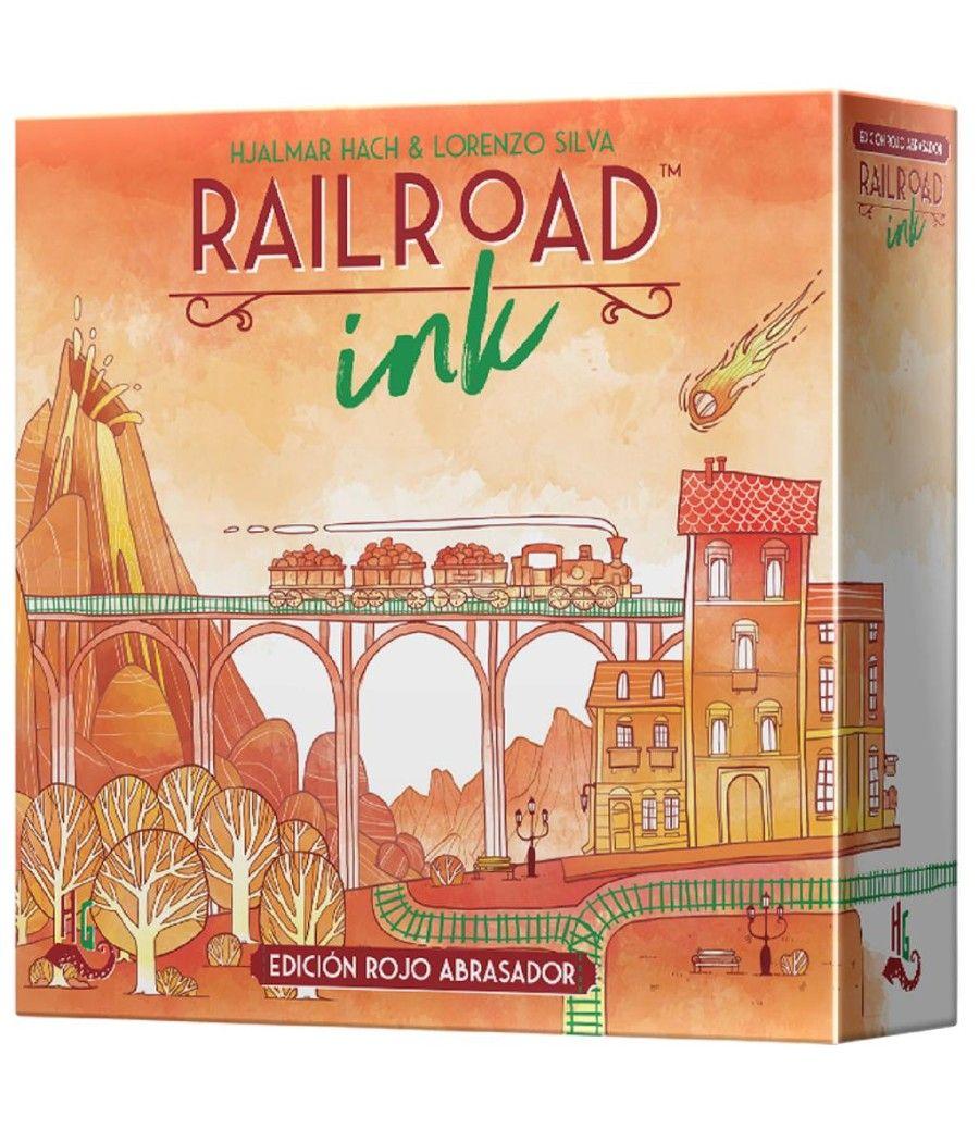 Juego de mesa railroad ink: edicion rojo abrasador pegi 8 - Imagen 1