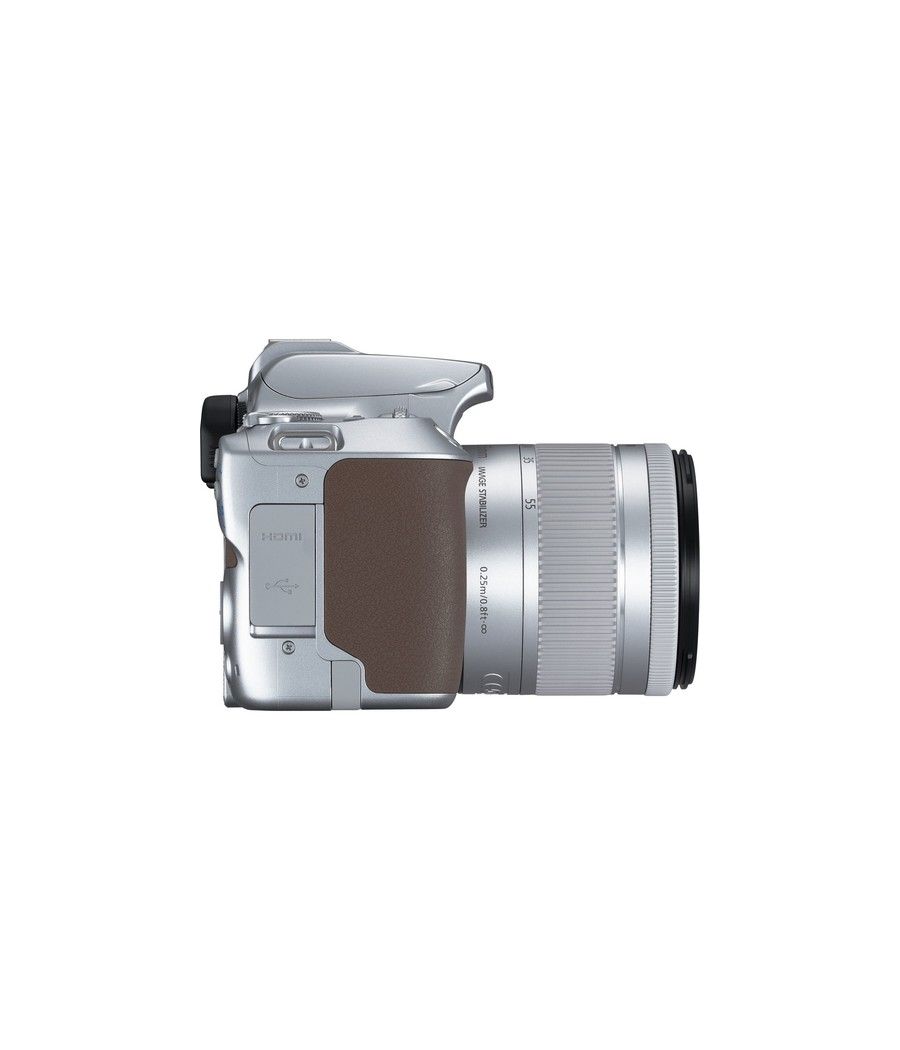 Camara digital canon reflex eos 250d+ef - s 18 - 55mm f - 4 - 5.6 is stm - 24.1mp -  digic 8 -  4k -  wifi -  bluetooth -  plata