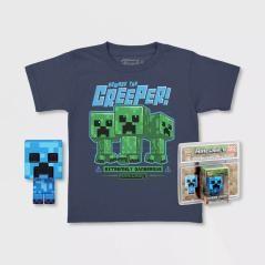 Pop & tee minecraft charged creeper funko + camiseta talla m - Imagen 1