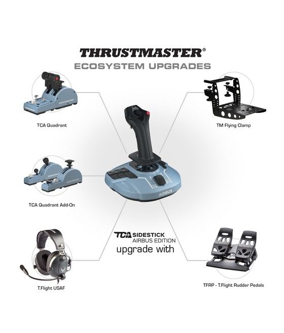 Thrustmaster TCA Sidestick Airbus edition Negro, Azul USB Palanca de mando PC - Imagen 6
