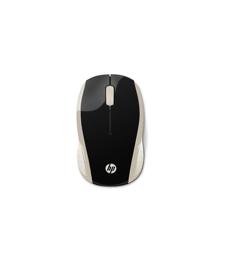 HP 200 (Silk Gold) ratón Ambidextro RF inalámbrico Óptico 1000 DPI - Imagen 1