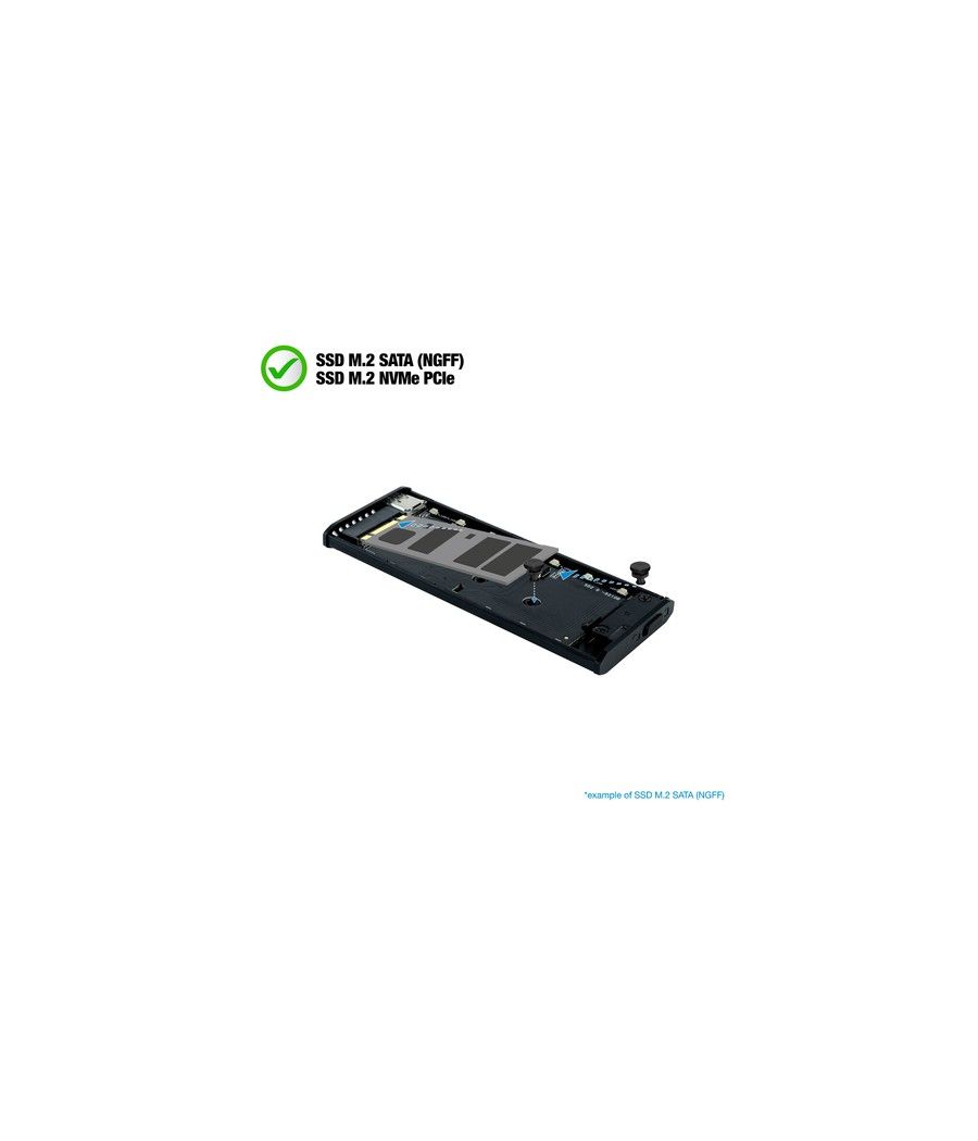 Tooq Caja Externa SSD M.2 NGFF/NVMe USB-A Gris - Imagen 5