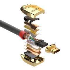 15m standard hdmi cable, gold line - Imagen 3