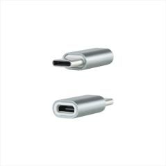 Nanocable Adaptador USB-C/M-MicroB/H, Aluminio - Imagen 1