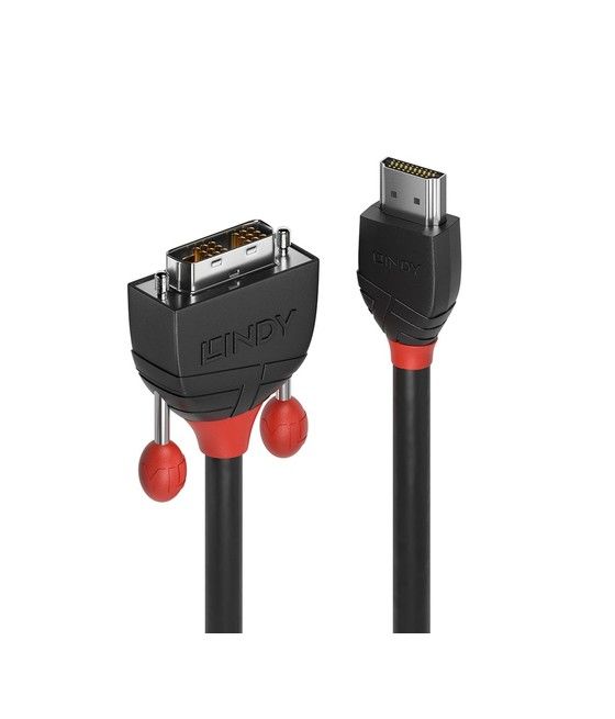 Lindy 36271 adaptador de cable de vídeo 1 m HDMI tipo A (Estándar) DVI-D Negro - Imagen 1
