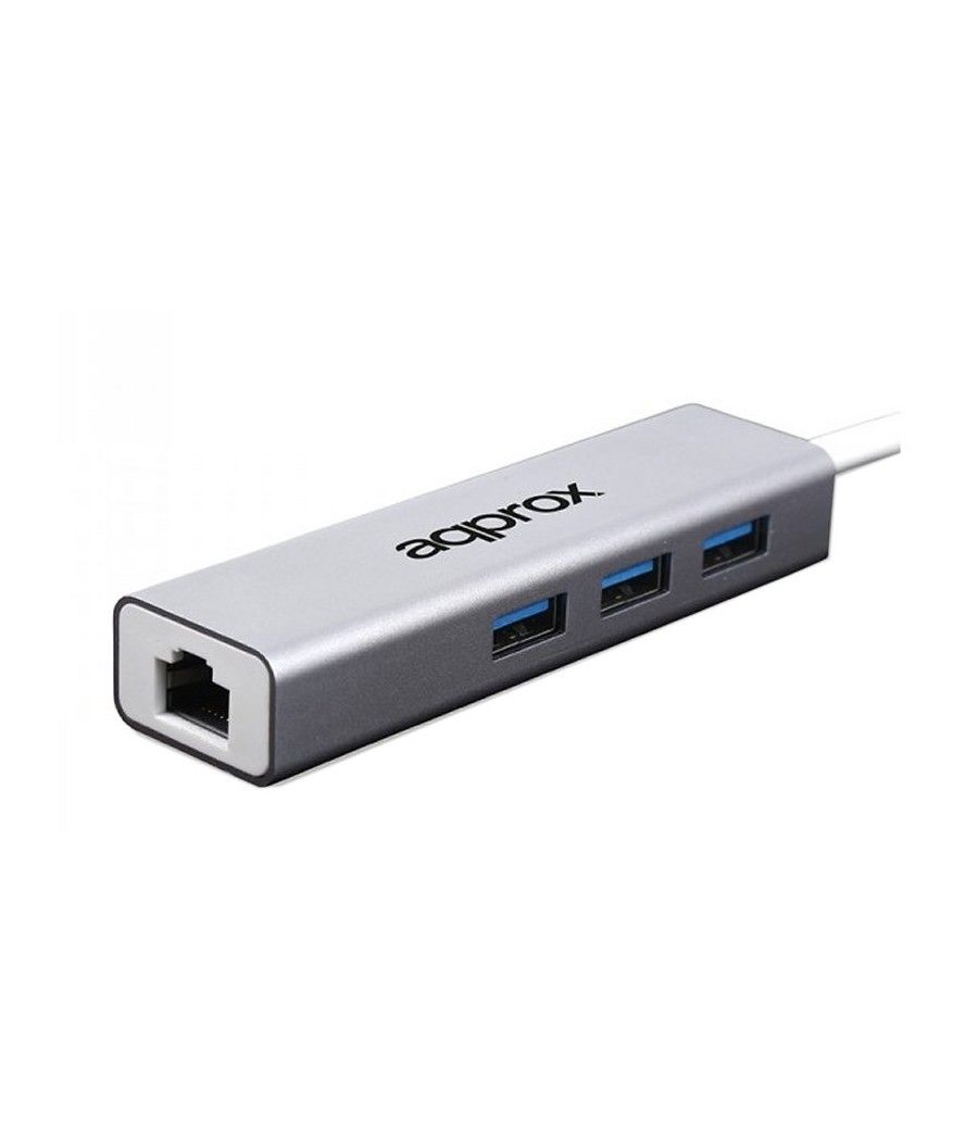 approx APPC07GHUB Adaptador USB 3.0 Gigabit + HUB - Imagen 1