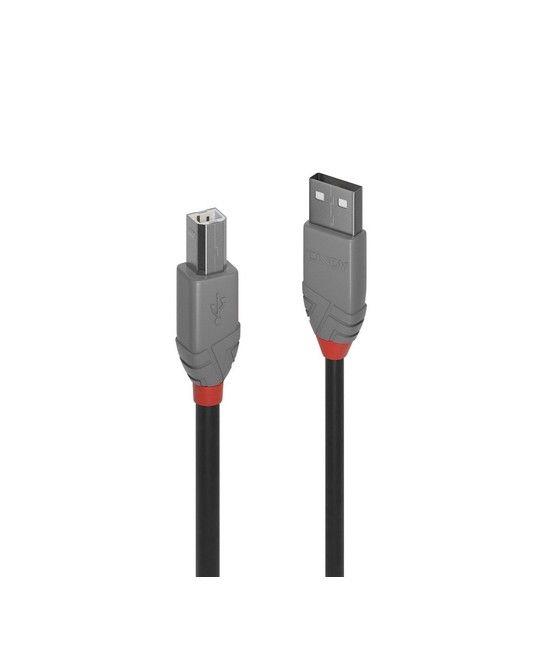 Lindy 36673 cable USB 2 m USB 2.0 USB A USB B Negro - Imagen 1