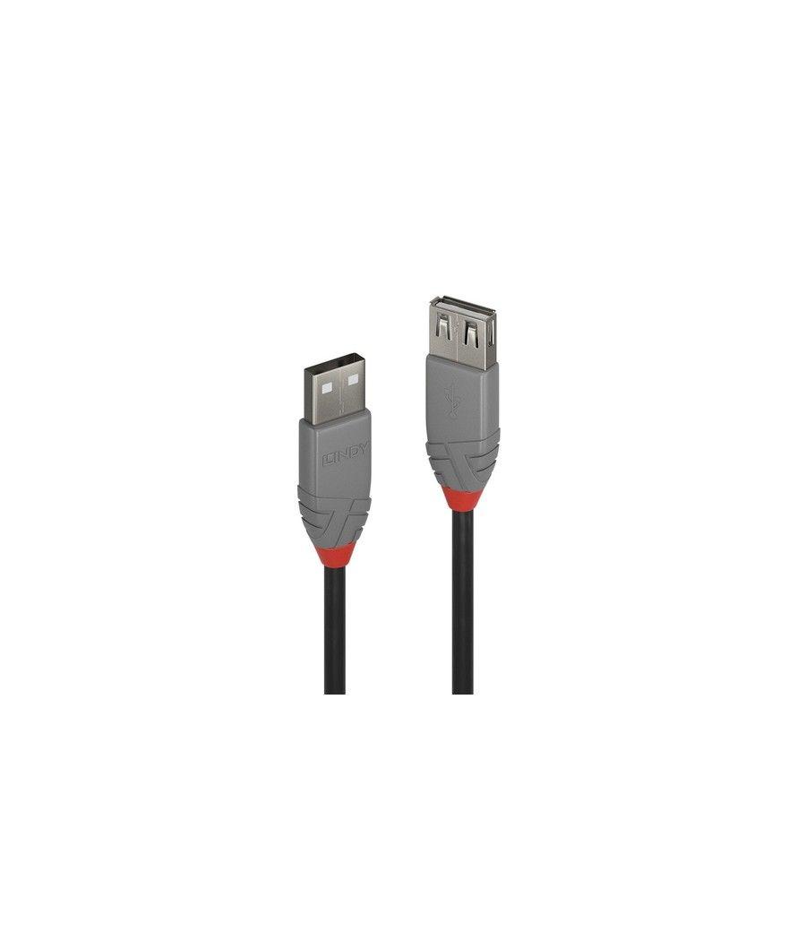 Lindy 36704 cable USB 3 m USB 2.0 USB A Negro, Gris - Imagen 1