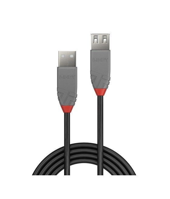 Lindy 36704 cable USB 3 m USB 2.0 USB A Negro, Gris