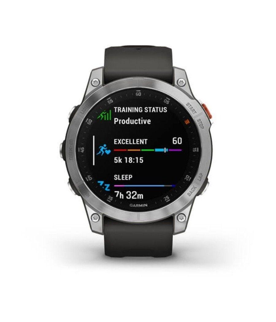 Smartwatch garmin epix 2/ notificaciones/ frecuencia cardíaca/ gps/ plata y gris - Imagen 2