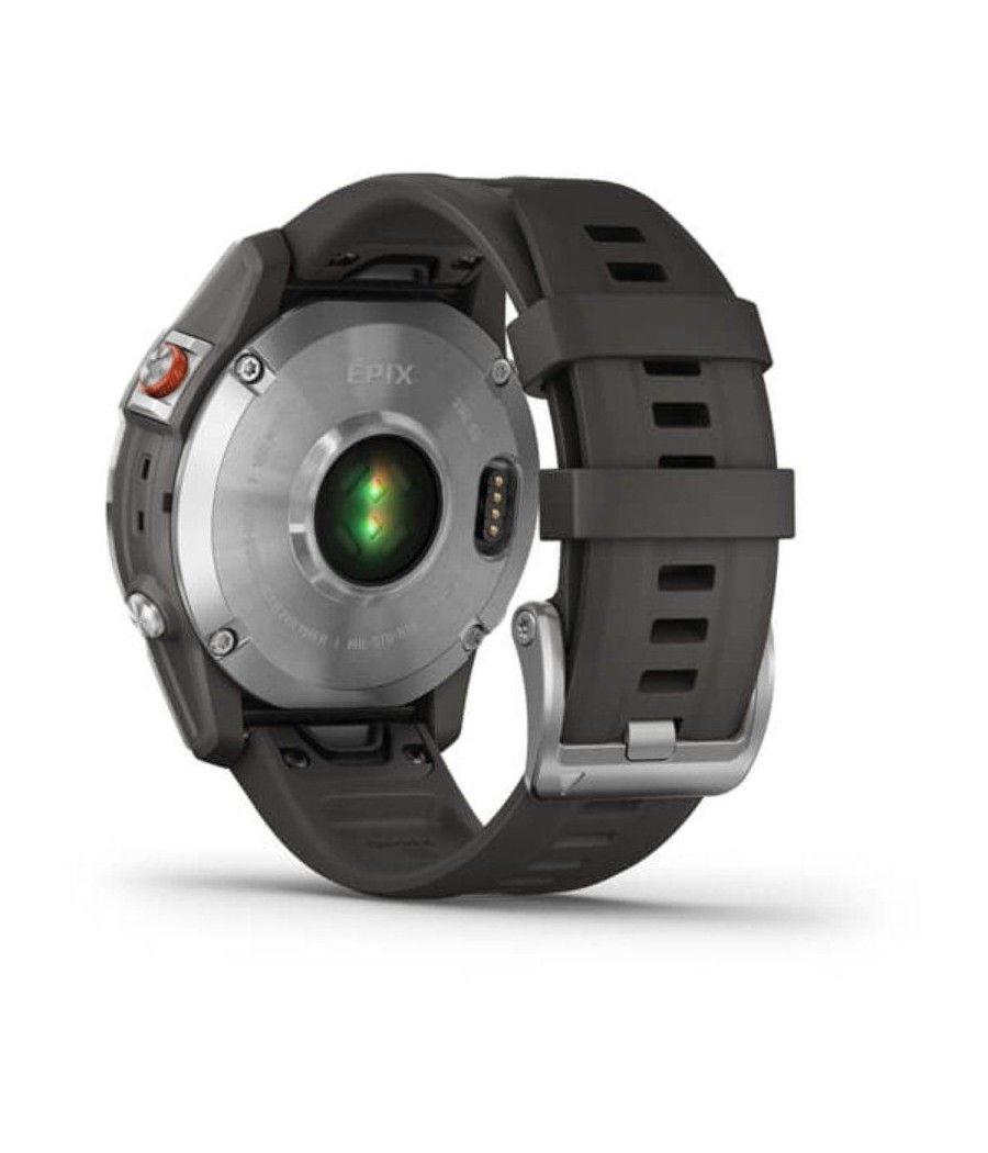 Smartwatch garmin epix 2/ notificaciones/ frecuencia cardíaca/ gps/ plata y gris - Imagen 5