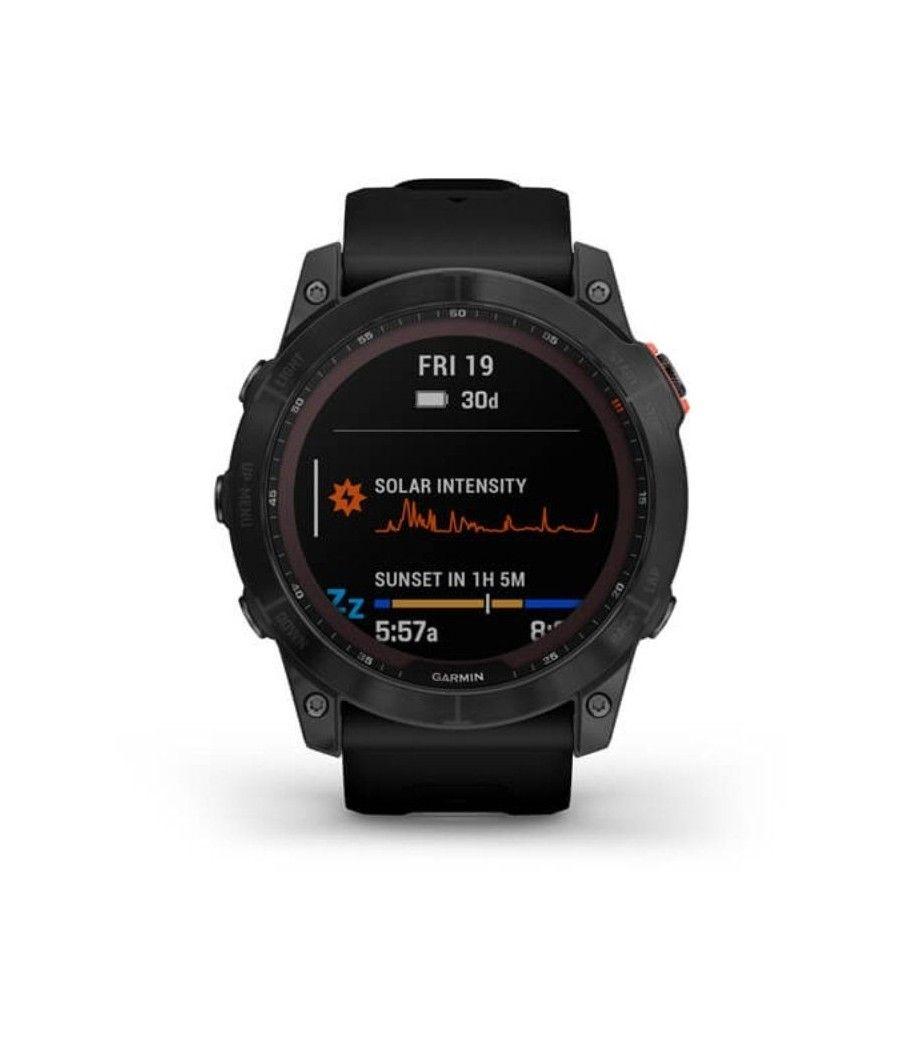 Smartwatch garmin fénix 7x solar/ notificaciones/ frecuencia cardíaca/ gps/ negro y plata - Imagen 2