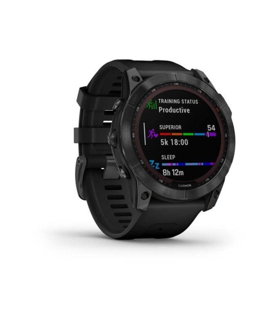 Smartwatch garmin fénix 7x solar/ notificaciones/ frecuencia cardíaca/ gps/ negro y plata - Imagen 3