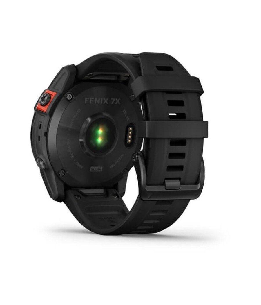 Smartwatch garmin fénix 7x solar/ notificaciones/ frecuencia cardíaca/ gps/ negro y plata - Imagen 5