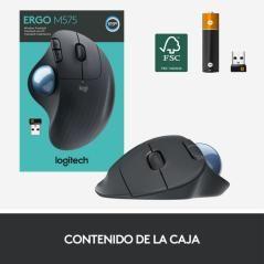 Mouse raton logitech ergo m575 bluetooth & wireless grafito - Imagen 8