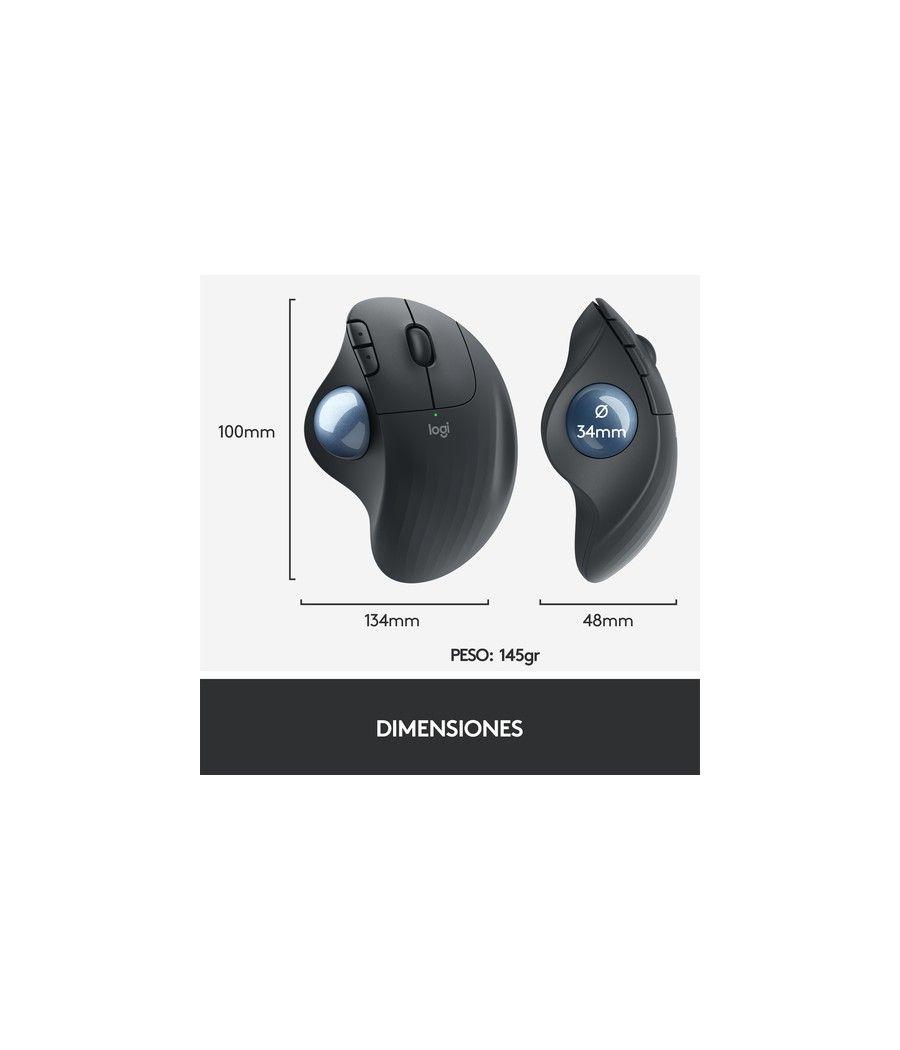 Mouse raton logitech ergo m575 bluetooth & wireless grafito - Imagen 9