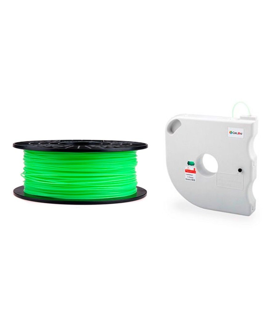 Filamento 3d colido pla luminoso 1,75 mm 1 kg verde - Imagen 1