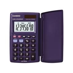Calculadora casio hs-8ver bolsillo 8 dígitos conversion moneda con tapa color azul - Imagen 1