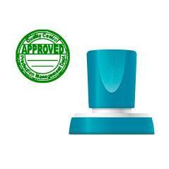 Sello x'stamper quix personalizable color verde redondo diametro 38 mm q-53 - Imagen 1