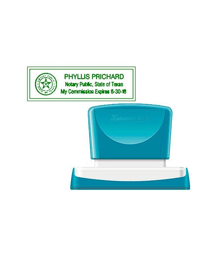 Sello x'stamper quix personalizable color verde medidas 22x69 mm q-18 - Imagen 1