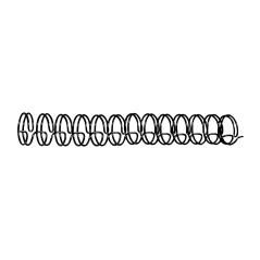 Espiral wire 3:1 11 mm n.7 negro capacidad 90 hojas caja de 100 unidades - Imagen 1
