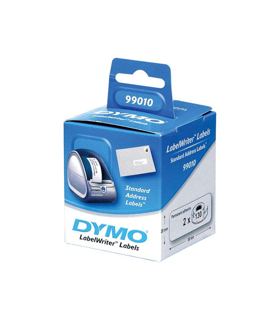 Etiqueta adhesiva dymo 99010 -tamaño 89x28 mm para impresora 400 130 etiquetas uso direcciónes caja de 2 - Imagen 1