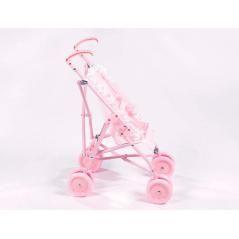 Silla pequeña de paseo para muñecas carlota color rosa 550x270x410 mm - Imagen 1