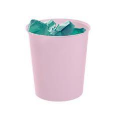 Papelera plástico archivo 2000 ecogreen 100% reciclada 18 litros color rosa pastel - Imagen 1