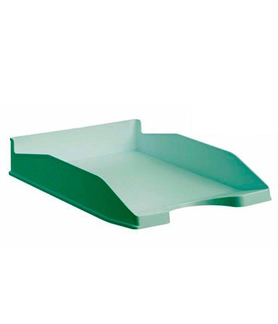 Bandeja sobremesa archivo 2000 ecogreen plástico 100% reciclado apilable formatos din a4 y folio color verde - Imagen 1