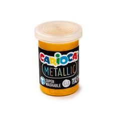 Tempera escolar carioca metallic bote 25 ml caja de 6 colores surtidos - Imagen 1