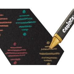 Lápices de cera carioca metallic triangular caja de 8 colores surtidos - Imagen 1