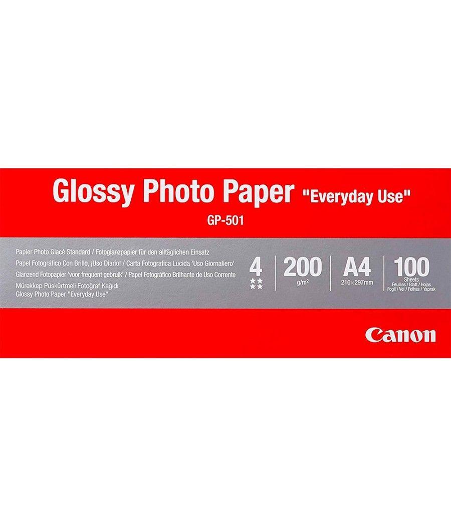 Papel fotografico canon pixma brillo din a4 200g/m2 ink-jet paquete de 100 hoas - Imagen 1