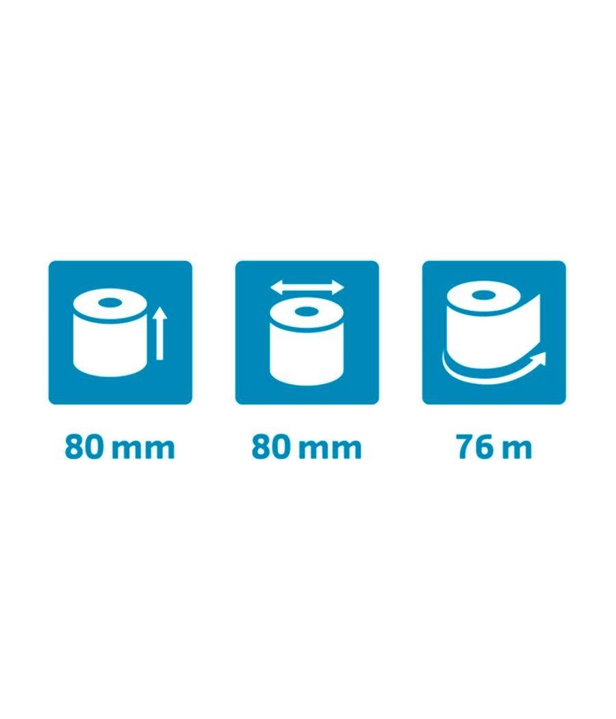 Rollo sumadora exacompta safe contact termico 80 mm x 80 mm 52 g/m2 - Imagen 1