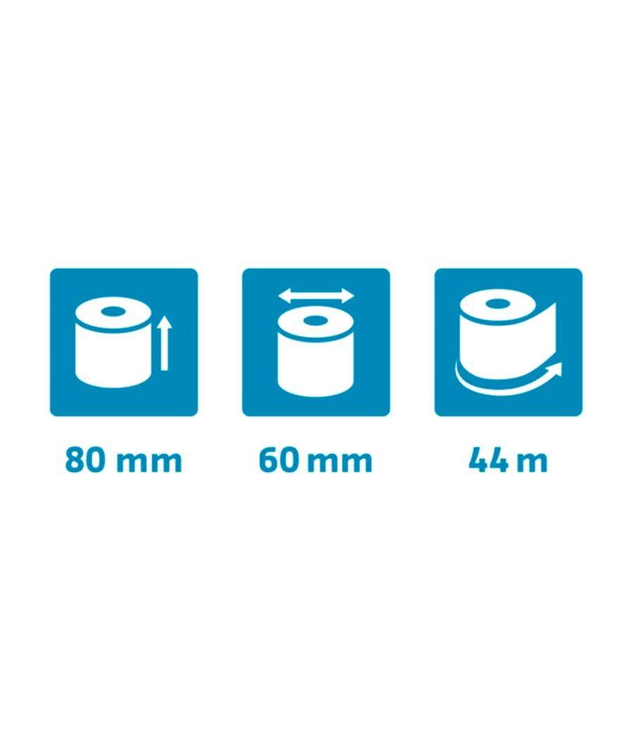 Rollo sumadora exacompta safe contact termico 80 mm x 60 mm 52 g/m2 - Imagen 1