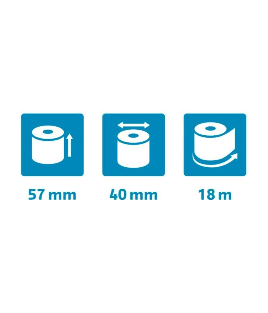 Rollo sumadora exacompta safe contact termico 57 mm x 40 mm 52 g/m2 - Imagen 1