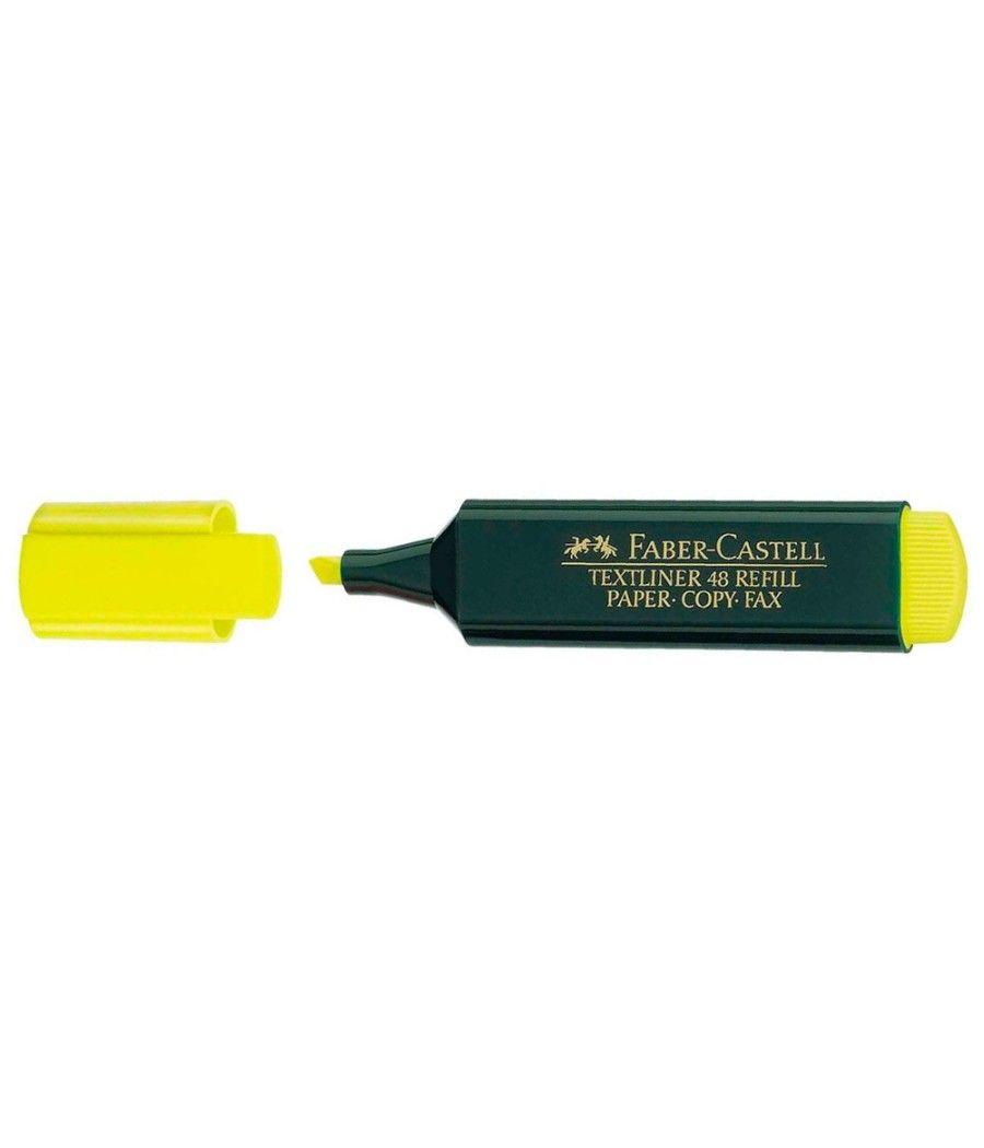 Rotulador faber castell fluorescente textliner 48-07 amarillo blister de 1 unidad - Imagen 1
