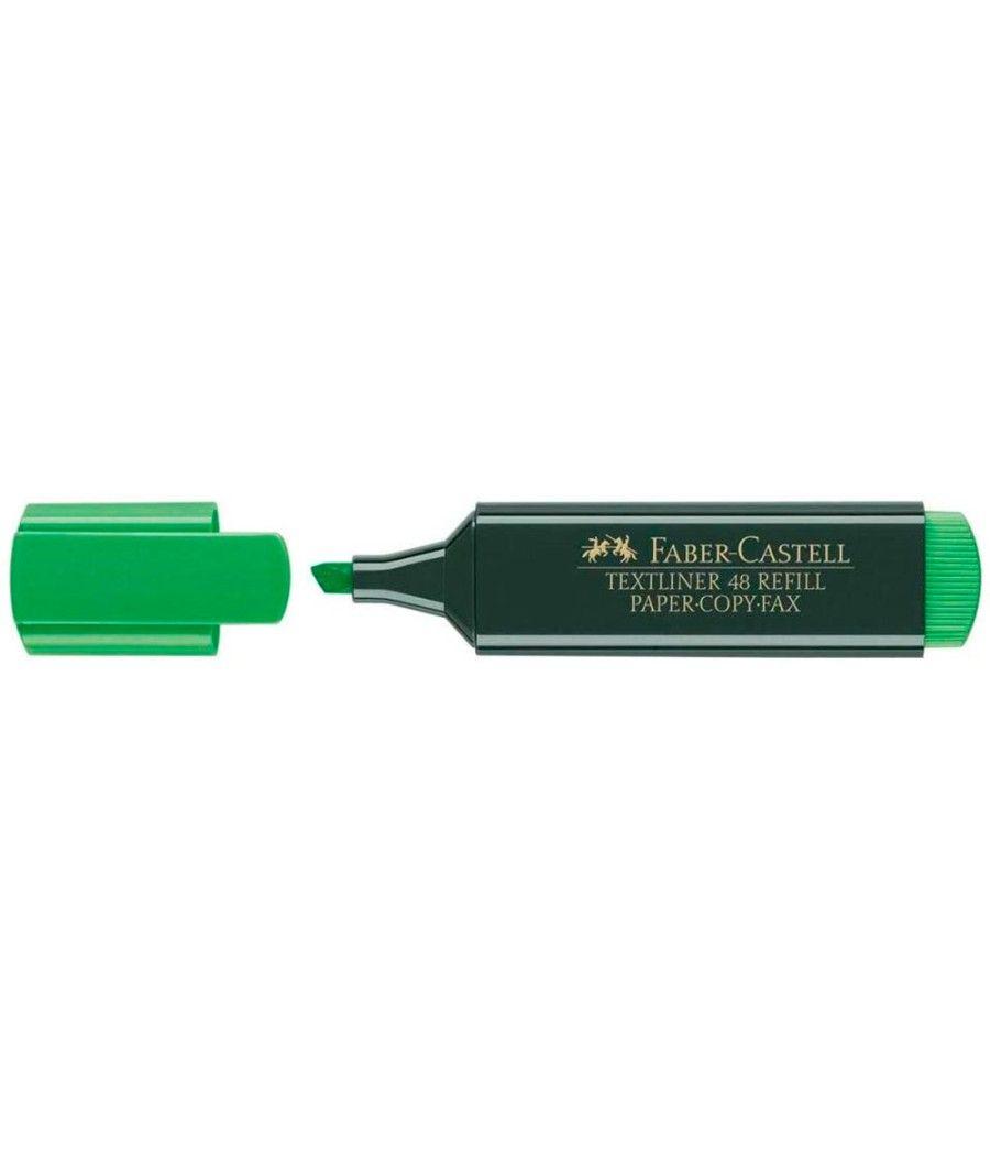 Rotulador faber castell fluorescente textliner 48-63 verde blister de 1 unidad - Imagen 1