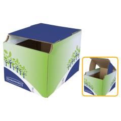 Contenedor papelera reciclaje fellowes sobremesa cartón 100% reciclado montaje manual entrada frontal y tapa - Imagen 1