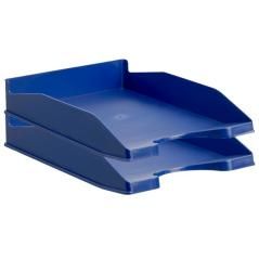 Bandeja sobremesa archivo 2000 antimicrobiana sanitized plástico azul apilable 3 posiciones para formatos din - Imagen 1