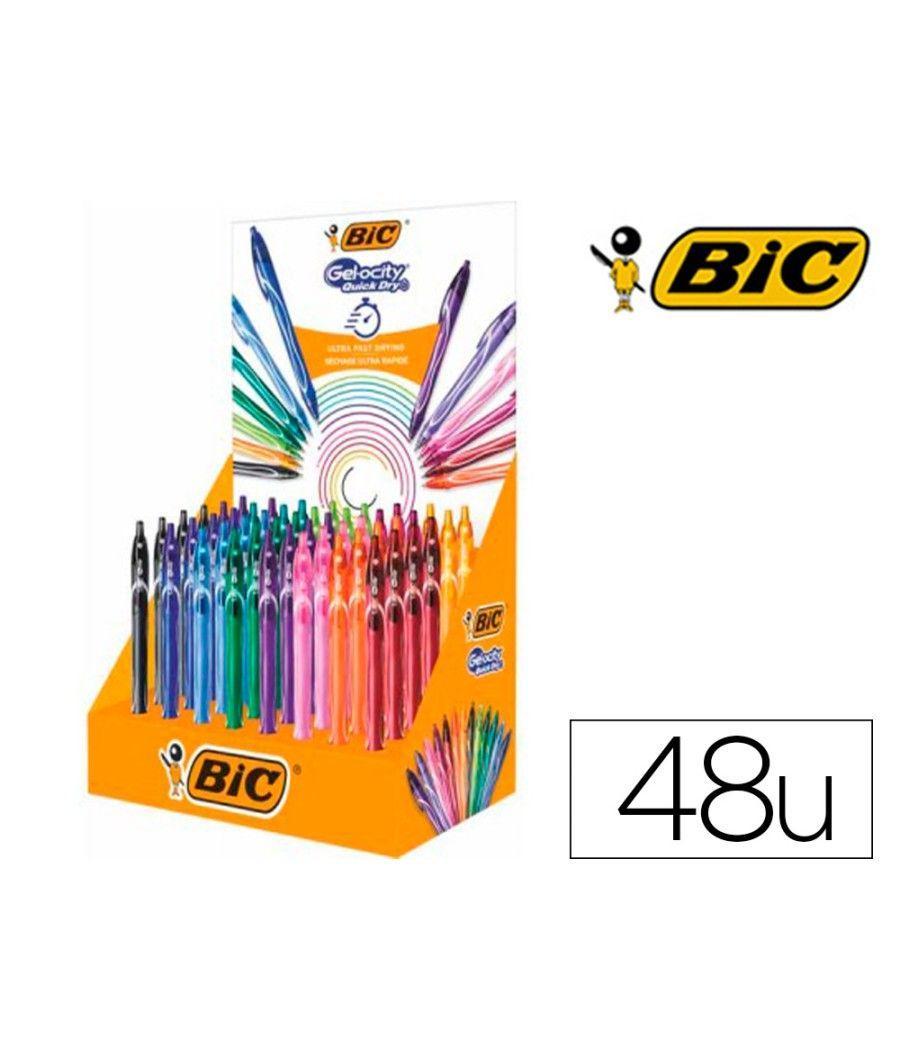 Bolígrafo bic gelocity quickdry expositor de 48 unidades - Imagen 1