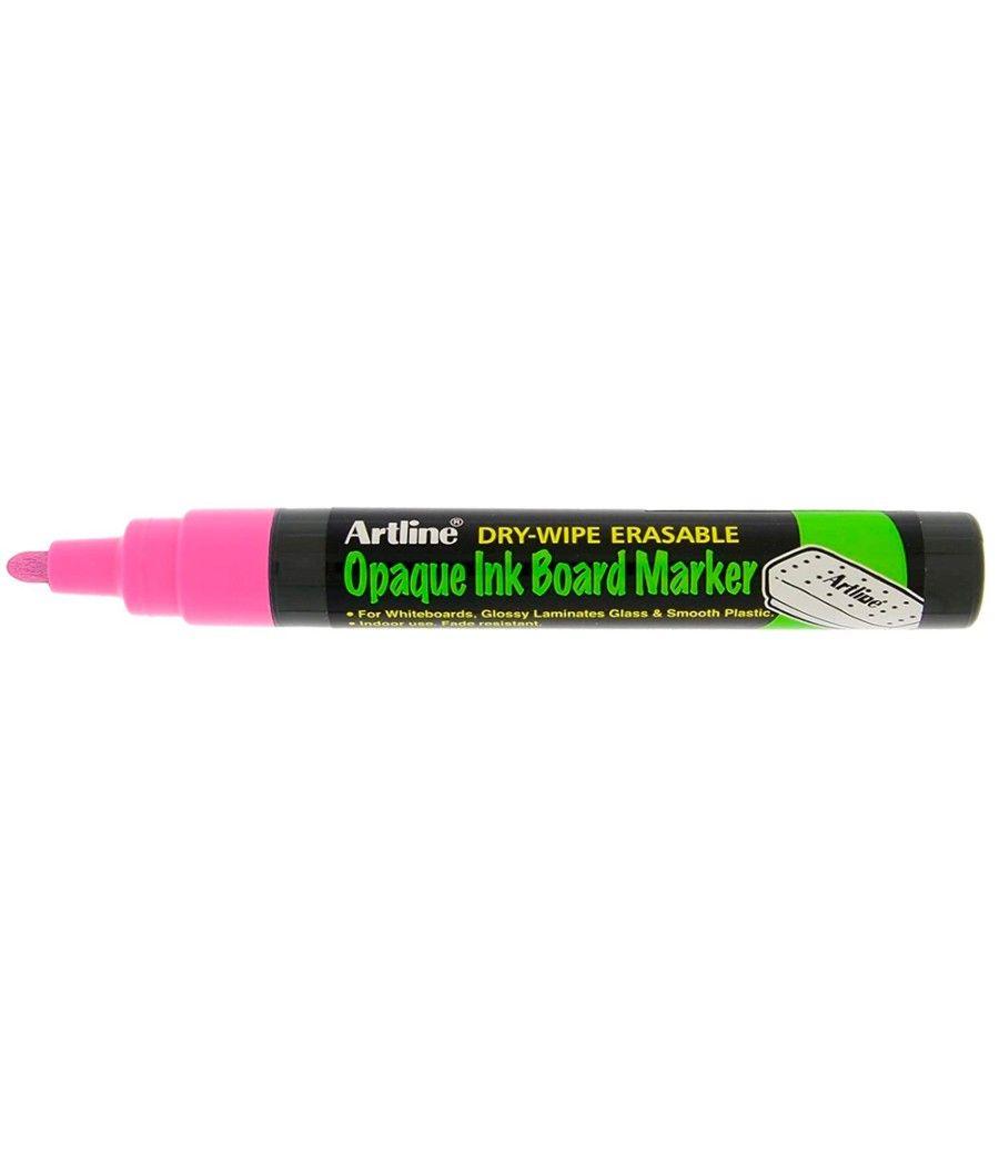 Rotulador artline pizarra epd-4 color rosa fluorescente opaque ink board punta redonda 2 mm - Imagen 1