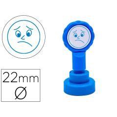 Sello artline emoticono disgusto color azul 22 mm diametro - Imagen 1