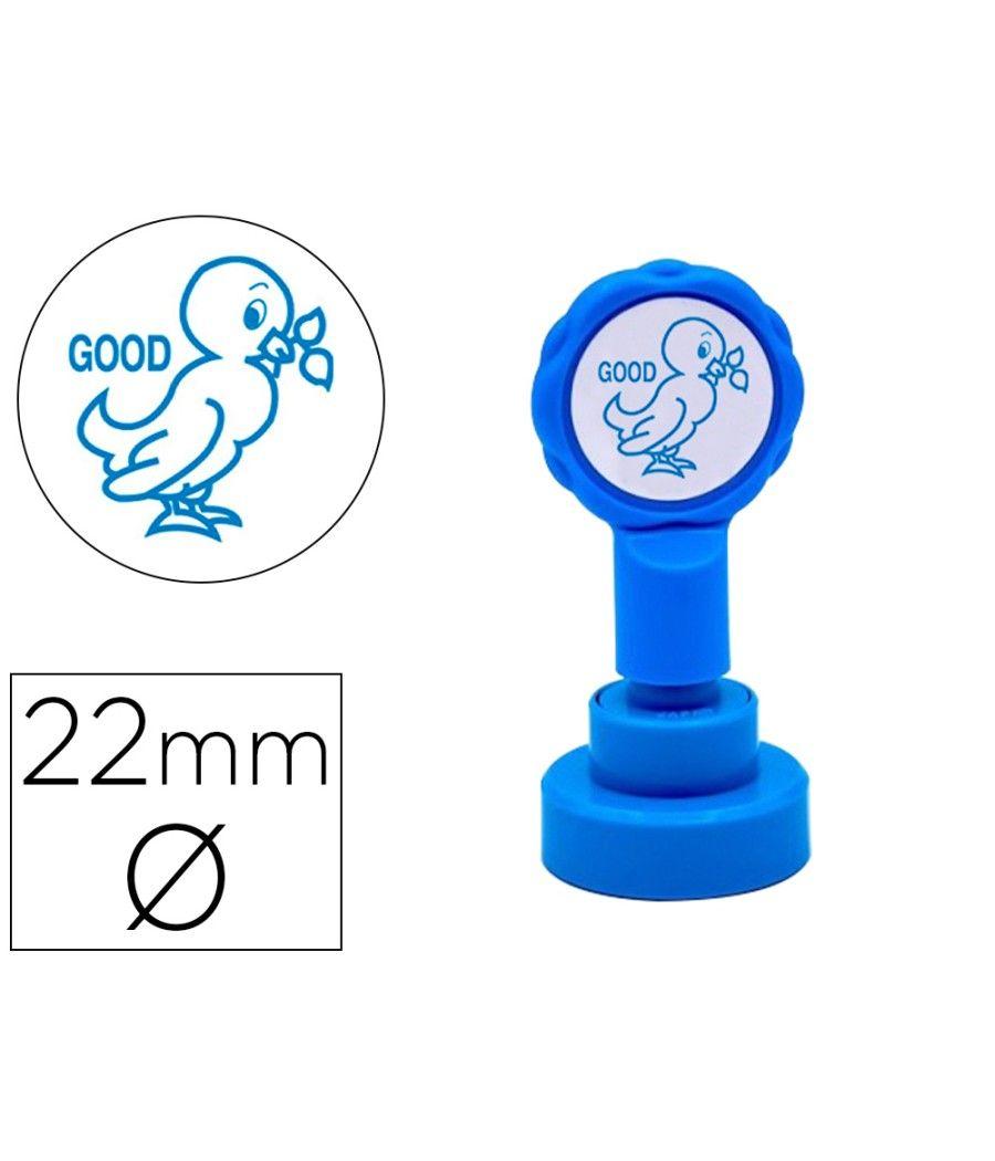 Sello artline emoticono bien color azul 22 mm diametro - Imagen 1