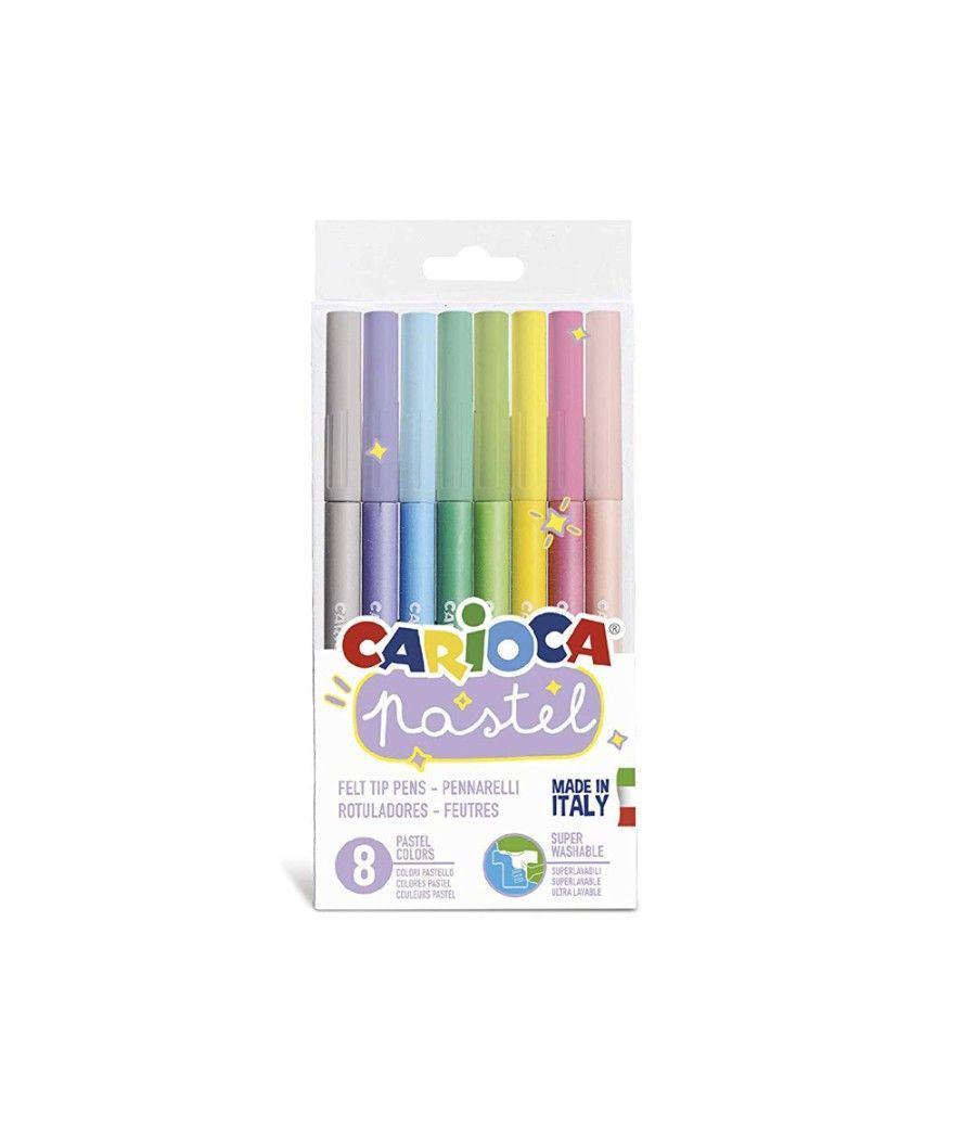 Rotulador carioca pastel blister de 8 colores surtidos - Imagen 1