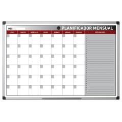 Planning magnetico bi-office mensual lacado marco aluminio rotulable 90x60 cm - Imagen 1